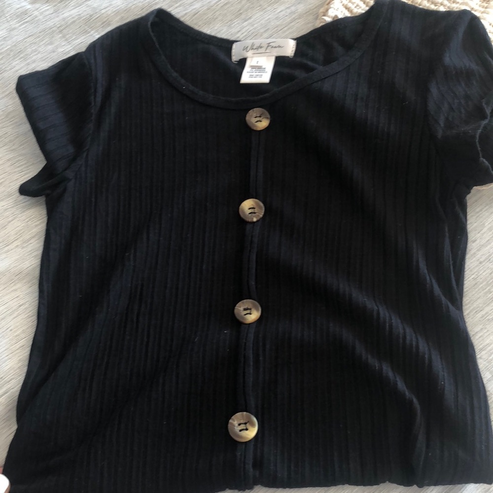Black buttoned shirt